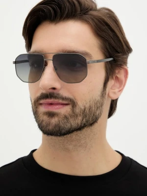 BOSS okulary przeciwsłoneczne męskie kolor szary BOSS 1832/S