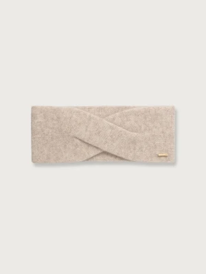 BOSS opaska na głowę damska kaszmirowa Livia_headband beżowy