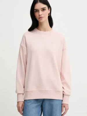 BOSS Orange bluza bawełniana damska kolor różowy gładka 50534821