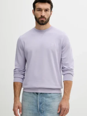 BOSS Orange bluza bawełniana męska kolor fioletowy melanżowa 50509323