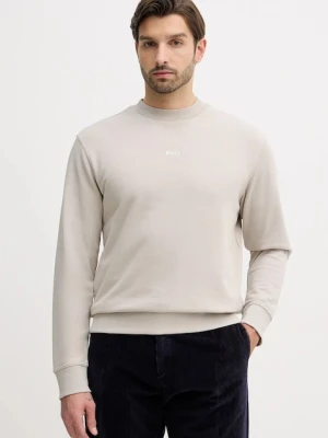 BOSS Orange bluza bawełniana WeSmallcrew beżowy