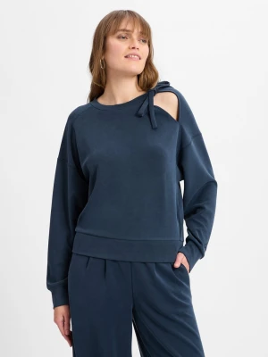 BOSS Orange Bluza damska - C_Eslita Kobiety Sztuczne włókno niebieski jednolity,