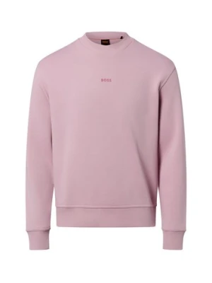 BOSS Orange Bluza męska - WeSmallcrew Mężczyźni Bawełna różowy jednolity,