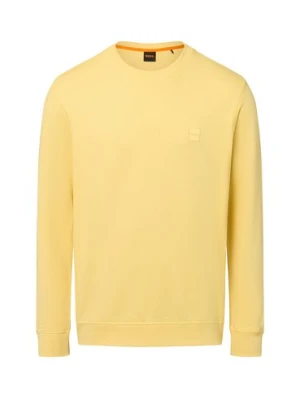 BOSS Orange Bluza męska - Westart Mężczyźni Bawełna żółty jednolity,