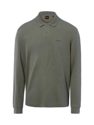 BOSS Orange bluza polo - Petempestolong Mężczyźni Materiał dresowy zielony