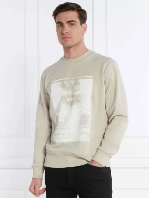 BOSS ORANGE Bluza We_Kalt | Regular Fit beżowy