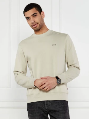BOSS ORANGE Bluza We_number | Regular Fit beżowy