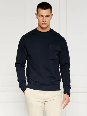 BOSS ORANGE Bluza We_PocketCargo | Regular Fit granatowy