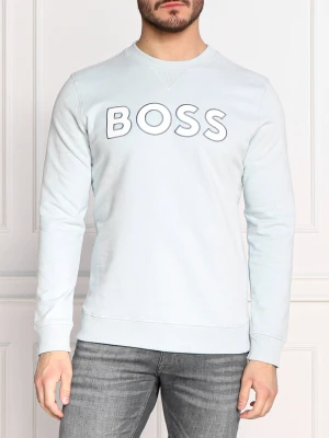 BOSS ORANGE Bluza WELOGOCREWX | Regular Fit błękitny