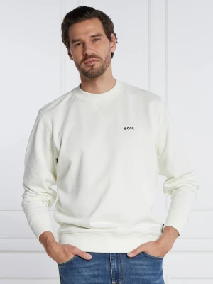 BOSS ORANGE Bluza Wemetamesh | Regular Fit kremowy