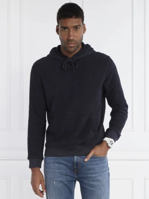 BOSS ORANGE Bluza Wetowelhood | Relaxed fit granatowy