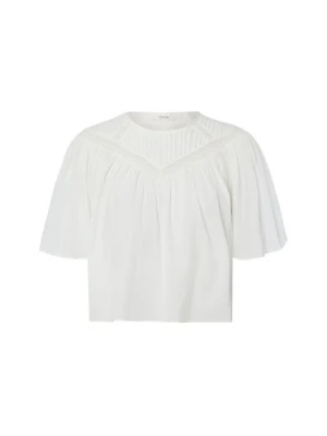 BOSS Orange Bluzka damska - Benzy Kobiety Bawełna biały,