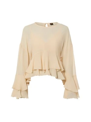 BOSS Orange Bluzka damska - Bleja Kobiety wiskoza (100%) beżowy jednolity,