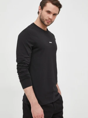 BOSS Orange longsleeve męski bawełniany z elastanem TChark czarny