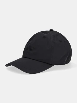 BOSS Orange czapka z daszkiem kolor czarny gładka 50533339