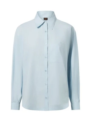 BOSS Orange Damska bluzka koszulowa - Belska Kobiety Bawełna niebieski jednolity,