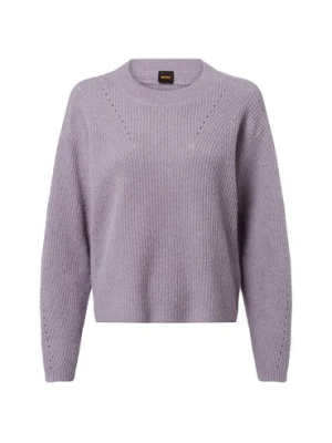 BOSS Orange Damski sweter z dzianiny z alpaką - Fenne Kobiety lila marmurkowy,