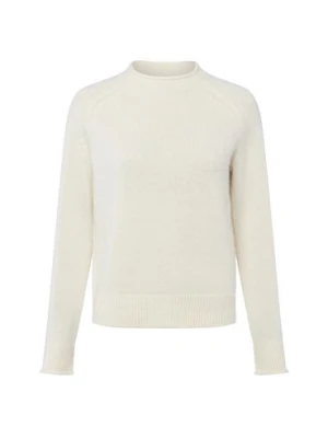 BOSS Orange Damski sweter z dzianiny z wełną i alpaką - Fesperanasy Kobiety biały jednolity,