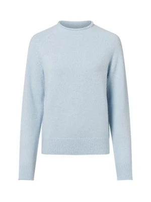 BOSS Orange Damski sweter z dzianiny z wełną i alpaką - Fesperanasy Kobiety niebieski jednolity,