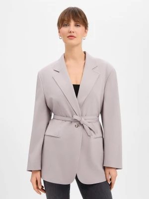 BOSS Orange Długi blezer damski - Jalara Kobiety Sztuczne włókno lila jednolity,