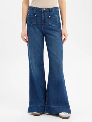 BOSS Orange Dżinsy - Marlene Flared Kobiety Jeansy niebieski jednolity,