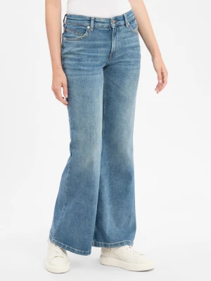 BOSS Orange Dżinsy - Soft Bootcut LR Kobiety Bawełna niebieski jednolity,