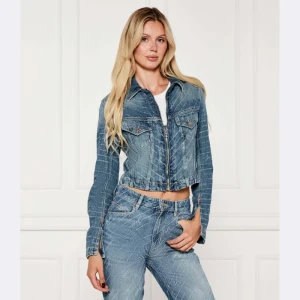BOSS ORANGE Jeansowa kurtka C_DNM ZP TRCK | Cropped Fit