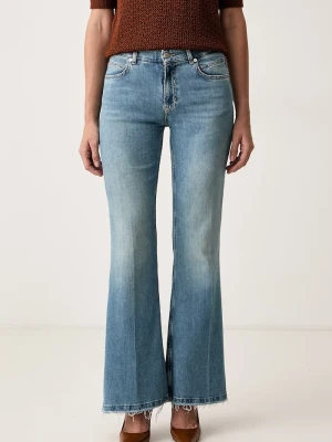 BOSS Orange jeansy bootcut damskie C_GLORIA LR niebieski