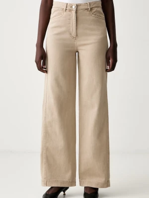 BOSS Orange jeansy relaxed fit damskie C_TMarlina1-D beżowy