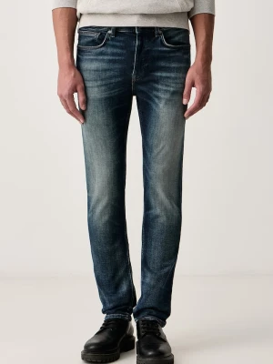 BOSS Orange jeansy slim fit męskie DELAWARE BO granatowy