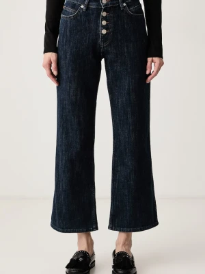 BOSS Orange jeansy straight damskie C_ANGELA MR 2.0 granatowy