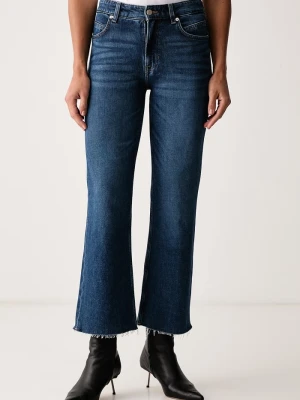 BOSS Orange jeansy straight damskie C_ANGELA MR niebieski
