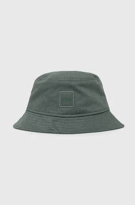 Boss Orange kapelusz bawełniany kolor zielony bawełniany 50530215