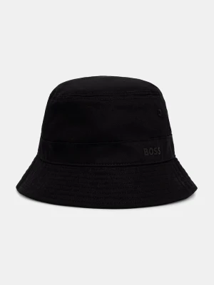 BOSS Orange kapelusz bucket męski bawełniany Finnian czarny