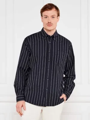 BOSS ORANGE Koszula Lambey_2_M | Relaxed fit | z dodatkiem lnu