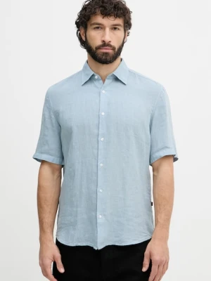 BOSS Orange koszula męska lniana