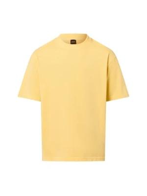 BOSS Orange Koszulka męska - Te_Dye Mężczyźni Bawełna żółty jednolity,