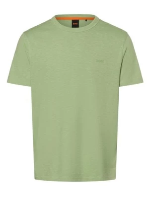 BOSS Orange Koszulka męska - Tegood Mężczyźni Bawełna zielony jednolity,