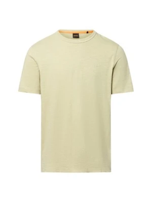 BOSS Orange Koszulka męska - Tegood Mężczyźni Bawełna zielony jednolity,