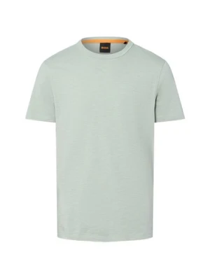 BOSS Orange Koszulka męska - Tegood Mężczyźni Bawełna zielony jednolity,