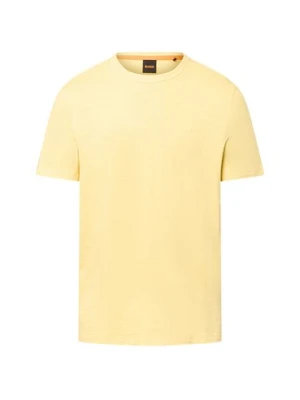 BOSS Orange Koszulka męska - Tegood Mężczyźni Bawełna żółty jednolity,