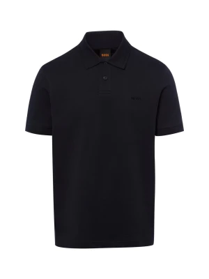 BOSS Orange koszulka polo - Pe_Interlock Mężczyźni Bawełna niebieski