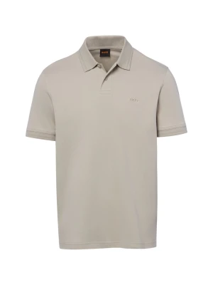 BOSS Orange koszulka polo - Pe_Interlock Mężczyźni Bawełna szary