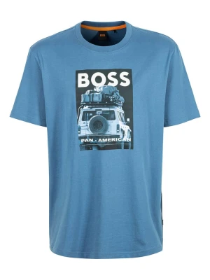 BOSS Orange Koszulka w kolorze niebieskim rozmiar: M