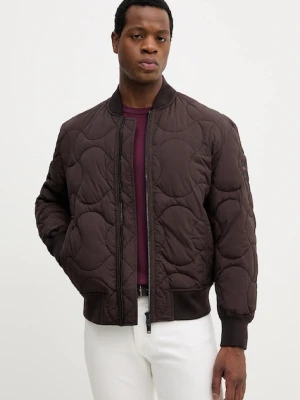 BOSS Orange kurtka bomber kolor brązowy przejściowa 50543486