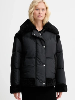 BOSS Orange kurtka kolor czarny zimowa oversize 50548173