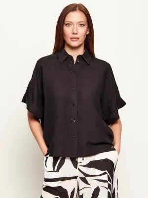 BOSS ORANGE Lniana koszula C_Bisenas | Loose fit