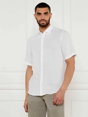 BOSS ORANGE Lniana koszula Rash_2_M | Regular Fit