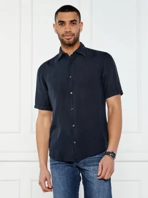 BOSS ORANGE Lniana koszula Rash_2_M | Regular Fit