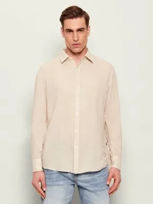 BOSS ORANGE Lniana koszula Relegant_6_M | Regular Fit